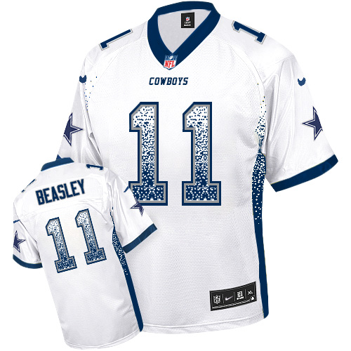 Youth Elite Cole Beasley Nike Jersey White - #11 Drift Fashion NFL Dallas Cowboys